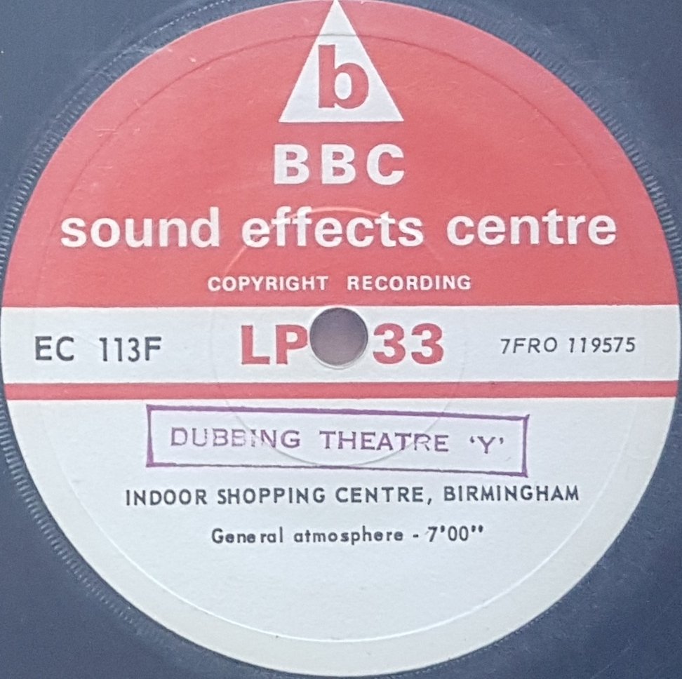 EC 113F Birmingham shopping centre and market Not registered from the BBC records and Tapes library Label
